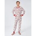thumbnail image 5 of Elippeo Christmas Family Pajamas Matching Set Santa Claus Print Long Sleeve Tops and Pants Sleepwear, 5 of 10