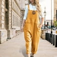 thumbnail image 2 of GILIGEGE Women Linen Overalls Jumpsuits Loose Fit Baggy Bib Rompers Casual Summer Outfits Trendy 2025​Women Long Pants Overalls Baggy Rompers Jumpsuits with Pockets Linen Overalls for Women Women's F, 2 of 7
