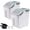2Pcs 25LB Green, variant on 2 Pack Rice Storage Container 25 lbs, Airtight Flour Storage Containers with Lid and Wheels, Measuring Cup & Scoop, BPA Free, Bulk Food Dispenser for Sugar, Grain, Cereal - Pet Food Bin (Grey)