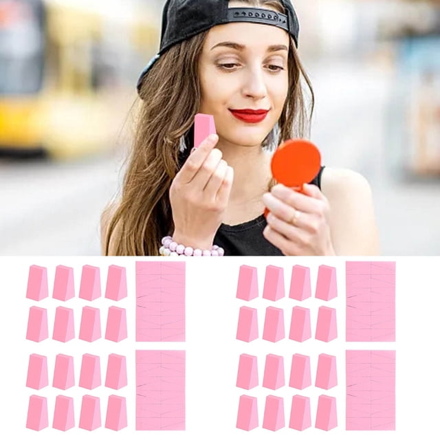 WIFKLSIIPG 50PCS Makeup Sponge for Face Curve Blending Small Wedge Smooth Beauty Sponge Applicator for Liquid Foundation
