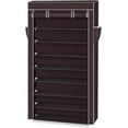 thumbnail image 1 of 9 Tier 9 Lattices Non Woven Fabric Shoe Rack,Free Standing Shoe Racks,Shoes Racks Organizer for Closet,Stackable Shoe Rack,with Side Pocket,for Doorway, Corridor, Balcony, Living Room (Grey), 1 of 7