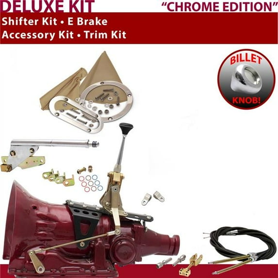 American Shifter C4 Shifter Kit Chrome 6 in. E Brake Cable Clevis Trim Kit for EB4D3