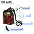 thumbnail image 4 of Honeii Chameleon Panther On Colored Pencils Print Canvas College Laptop Backpack, Durable Rucksack Travel Notebook Bag School Backpack Book Bag for Men Women-Small, 4 of 7