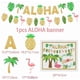 thumbnail image 3 of Hawaiian Luau Party Decoration Set,Gold Glittery Aloha Banner Garland,Pineapple Tropical Leaves Flamingo Balloons for Hawaii Luau Party Birthday Weddi, 3 of 4