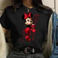 thumbnail image 2 of Nueva camiseta de Minnie Mouse Kawaiii, camiseta de Disney para mujer, camiseta divertida, camisetas negras de moda para mujer, ropa de calle de manga corta, 2 of 4