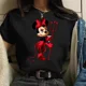thumbnail image 2 of Nueva camiseta de Minnie Mouse Kawaiii, camiseta de Disney para mujer, camiseta divertida, camisetas negras de moda para mujer, ropa de calle de manga corta, 2 of 5
