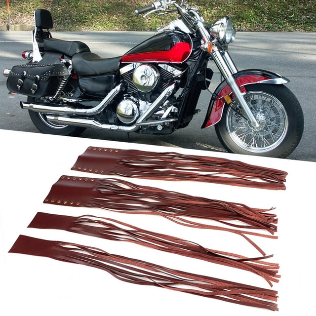 Qiilu Universal Hand Grips Tassel Fringe Wrap Cover Motorcycle Brake Lever Streamer 7/8in 1in Fit For