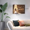 thumbnail image 4 of Inspirational Women's Canvas Wall Art - God is with Her She Will Not Fall, Empowerment for Women Positive Message Framed Canvas Art Decor, Gift for Daughter Wife, 4 of 8