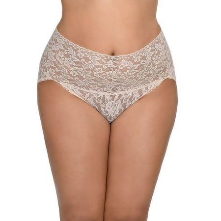 Plus Retro Lace V-Kini Panty