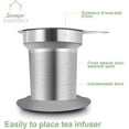thumbnail image 4 of SWEEJAR Porcelain Tea Mug, Loose Leaf Tea Cup with Filter and Lid, 16 Fl Oz, Gradient Purple, 4 of 6