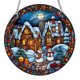thumbnail image 1 of Panel de decoración del hogar navideño con atrapasol para ventana navideña con cadena y gancho, 1 of 9