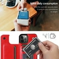 thumbnail image 5 of Dteck Compatible with iPhone 13 Pro Max Wallet Case with Card Holder, PU Leather Kickstand Card Slots Case, Double Magnetic Clasp and Durable Shockproof Cover For iPhone 13 Pro Max,Red, 5 of 8