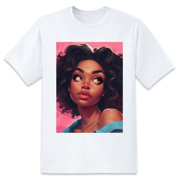 Basic Oversize Tees For WomenAfrican Girls Loose Boyfriend Shirts Casual Blouse round neck