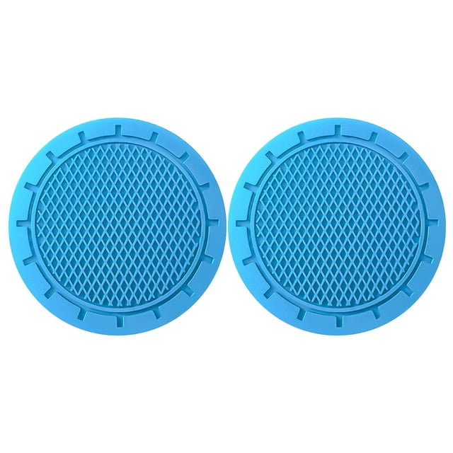 2Pack PVC Car Cup Mats , Non-Slip, Heat-Resistant - Easy Clean, Universal - For Cars/Home/Dining Table (4 Colors)