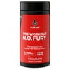 Six Star Pro Nutrition N.O. Fury Pre-Workout Caplets, Stim-Free, Unflavored, 60 Ct, 20 Servings