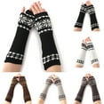 thumbnail image 2 of Manchons d'Hiver Flocon de Neige Élastiques Unisexes avec Trou pour le Pouce, 2 of 10