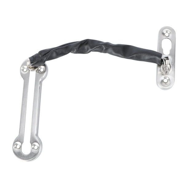 Cerradura de cadena resistente para puerta, cadena de acero inoxidable con tornillos, cerradura de seguridad para puerta, cerradura de seguridad para hotel en casa (plateado)