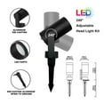 thumbnail image 4 of Hampton Bay Smart 450 Lumens Black LED Color Changing Low Voltage Outdoor Spotlight Powered by Hubspace (3-Pack), 4 of 7
