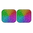 thumbnail image 7 of Bingfone Colorful Glitter Windshield Sun Shade 2-Piece Foldable Car Front Window Sunshade for Most Sedans SUV Truck-Large, 7 of 7