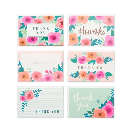 American Greetings Assorted Thank You Greeting Cards, 48ct - Walmart.com