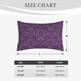 thumbnail image 6 of EasygdpRetro Florals Purple Polyester Fiber Double-Sided Pillowcase,Super Soft,Comfortable And Luxurious Pillowcase,Not Easy To Break Or Deform- 14"X20", 6 of 9