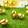 thumbnail image 4 of Joyfy 12 Pcs Gold Easter Eggs, 2.3" Metallic Plastic Empty Golden Eggs Fillable for Easter Hunt, Filling Treats, Party Favor, Basket Stuffers, Classroom Prizes, 4 of 6
