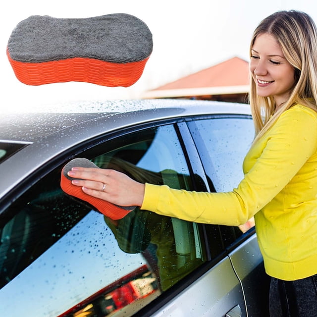 JilgTeok 4 Packs Automotive Cleaning Sponge Car Washing Mesh Sponge Block High-density 8-shaped Absorbent Double-sided Sponge Multipurpose Car Cleaning Tools Clearance