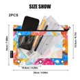 thumbnail image 3 of 2 Pack Pencil Bag 9.84x6.1 Inch 3-Ring Page Turning Folder Zipper Pencil Case Pencil Bag Page Turning File BagColor Oil Bubble, 3 of 6