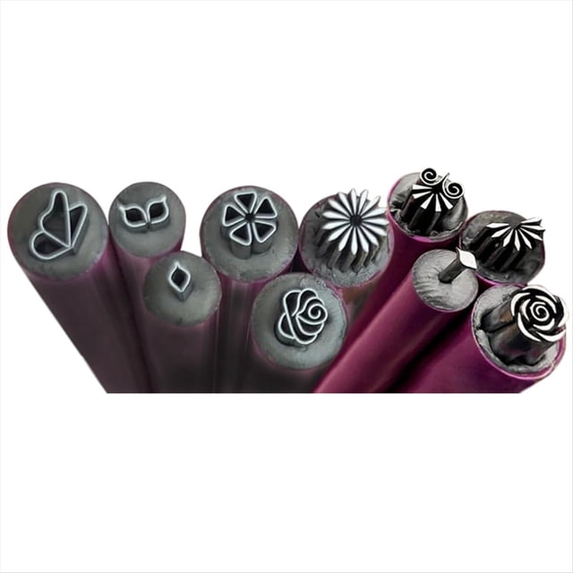 10 Piezas Bolígrafos con Sello Flores para Decoración de Uñas, Juego Bolígrafos con Sello para Decoración de Uñas, Herramientas para Decoración de Uñas DIY con Diferentes Patrones