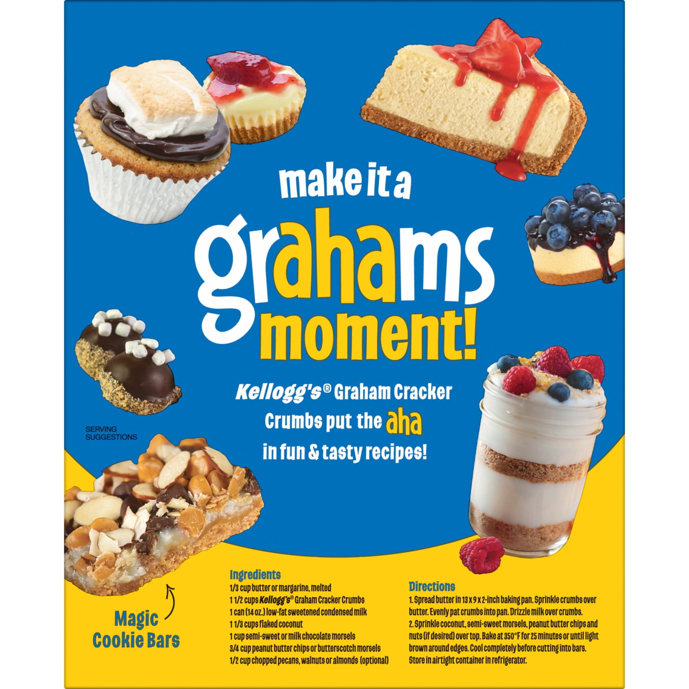 Kellogg's Graham Cracker Original Crumbs, Dessert Ingredients, 13.5 oz
