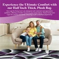 thumbnail image 6 of Premium Hand Carved Abstract Modern Rug Contemporary Colorful Thick Carpet Design 2305 (6'6"x9'2",Purple), 6 of 8