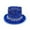 Blue, variant on Glitter Top Hat Performance Party Tuxedo Hat With Trim Magician Butler Gentleman Accessory Silver
