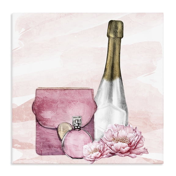 Stupell Industries Glam Time Champagne Canvas Wall Art, design by Kim Allen