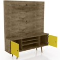 thumbnail image 4 of Manhattan Comfort Liberty 63" Wall Unit in Brown and Yellow, 4 of 9