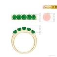 thumbnail image 5 of ANGARA Natural Shared Prong Set Half Eternity 1.35 ct Emerald Wedding Band in 14K Yellow Gold for Women (Size-4.2mm) | May Birthstone, Anniversary, Jewelry Gift for Women | Natural Emerald Ring, 5 of 9