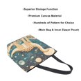 thumbnail image 3 of FORMRS Womens Canvas Tote Bag with Zipper Inner Pocket Shoulder Handbag, Dinosaur at Night, 3 of 7