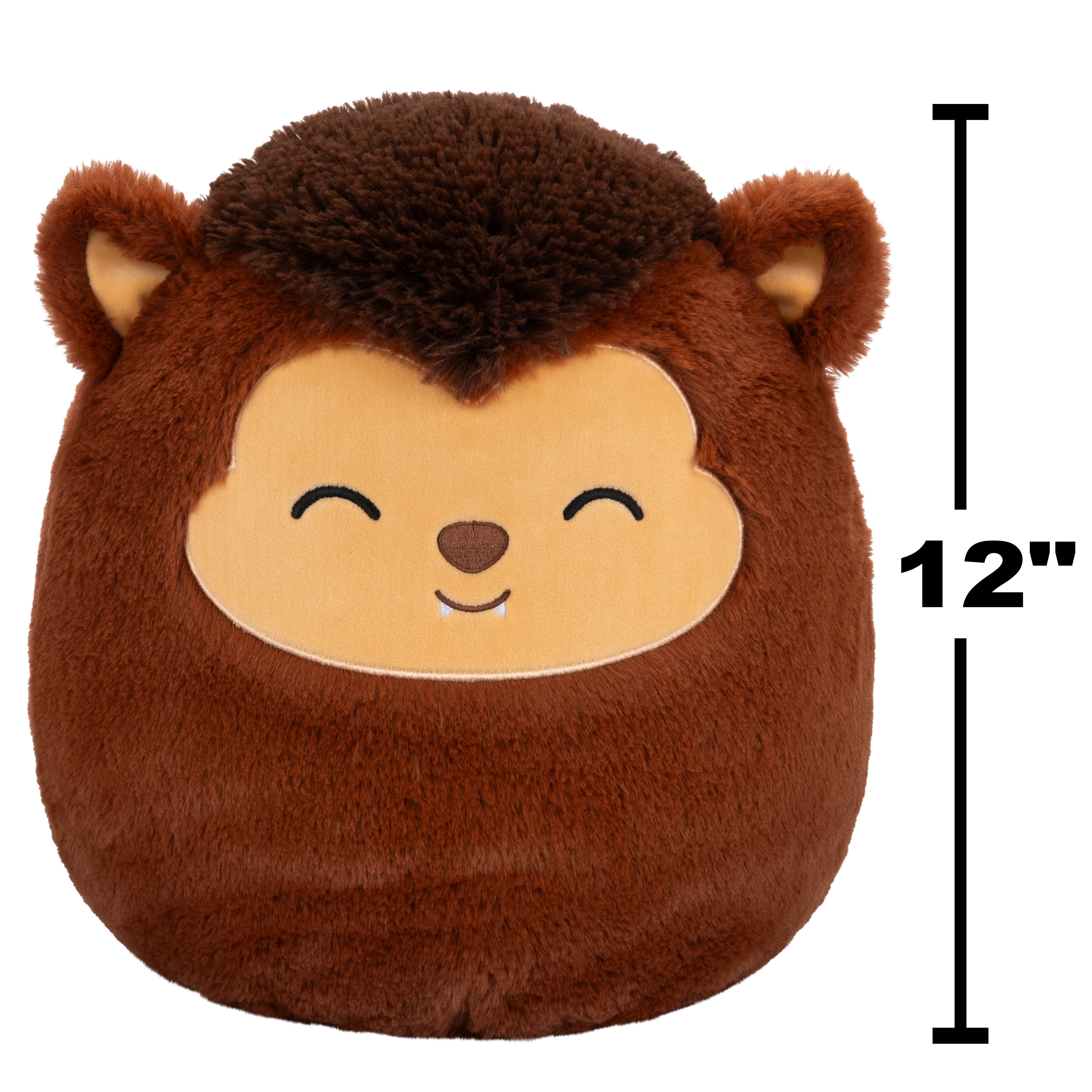Squishmallows FuzzAMallow Official 12 inch Wade the Brown Werewolf - Child's Ultra Soft Plush Toy