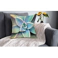 thumbnail image 3 of Outdoor Tropical Succulent Decorative Pillow Cover Cases Summer Home Decor Cotton Linen Throws Pillows Cushion Cover Green Plant for Sofa Couch Bed Car Pillowcase 20x20 Inch(Succulent), 3 of 6