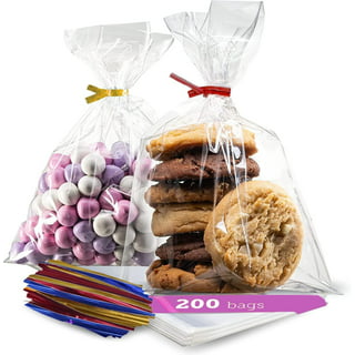 200ct Clear Plastic Bags 4x6-1.4 mils Thick Self Sealing OPP Cello Bags for  Bakery Cookies Goodies Favor Decorative Wrappers (4'' x 6'')
