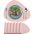 thumbnail image 1 of SHIQI-Silicone Placemats, Non Slip Placemats for Dining Table Set of 6, Waterproof Table Mats Easy to Clean Heat-Resistant Silicone Mat for Kitchen Countertop, Dining Room, Pink, 1 of 4