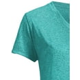 thumbnail image 2 of Expert Brand Women's Heather Natural Feel V-Neck T-Shirt, Heather Kelly Green, XXL, 2 of 4
