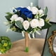 thumbnail image 4 of Ramo De Bodas, Ramo De Mano Nupcial De Flores Artificiales Falsas Con Flores Realistas Y Colores Vibrantes, Para Celebración De Bodas, Aniversario, Fiesta De San Valentín., 4 of 7