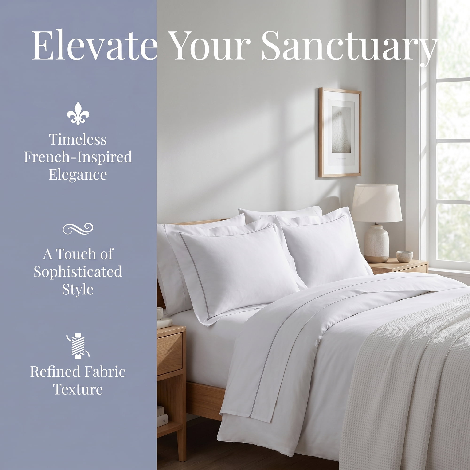 Unique Bargains 2 Pack Cotton Pillowcase Cooling Envelope Closure Bedding Queen Light gray