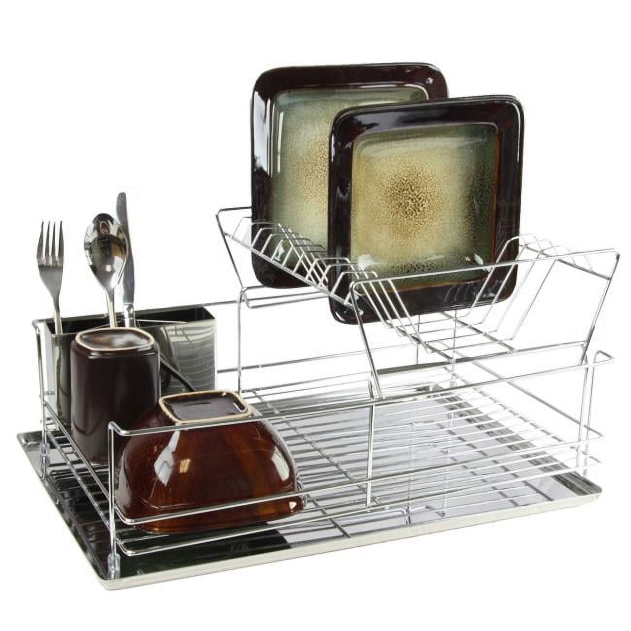 Mega Chef 15.5 Inch Stainless Iron Shelf Dish Rack