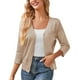 thumbnail image 1 of Suéter de mujer, abrigo, manga larga, cuello, color sólido, punto, cárdigan, chaqueta, blusa para mujer, 1 of 4