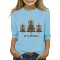 thumbnail image 1 of YUNAFFT T-Shirt à Manches Courtes pour Garçons et Filles 3-12 Ans avec Imprimé Graphique de Noël, Col Rond Décontracté, Haut Extensible Type Coton, Confortable pour le Quotidien, 1 of 4