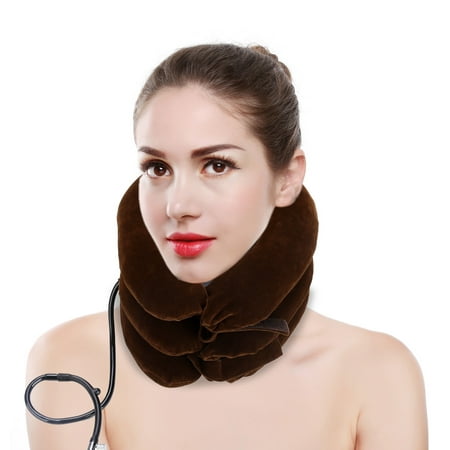 Lv. life Portable Cervical Traction Pillow Air Inflatable Pillow Neck Traction Device for Easing Muscle Pain