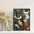 thumbnail image 2 of French Bulldog Playing Poker Canvas Print, Funny Pet Modern Home Bedroom Living Room Cafe Wall Decor Art, 2 of 8