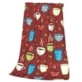 thumbnail image 3 of Bingfone Coffee Cups Print Flannel Fleece Blanket Throw Blanket For Bed,Sofa,Couch,Travel,Camping(60"X50"), 3 of 9