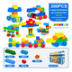 thumbnail image 2 of 200 Piezas Bloques Grandes Juguetes Para Niños, Juego de Partículas Multifunción, Bloques de Construcción, Mesa, Ensamblar Bloques, Juguete de Regalo Portátil, 2 of 10